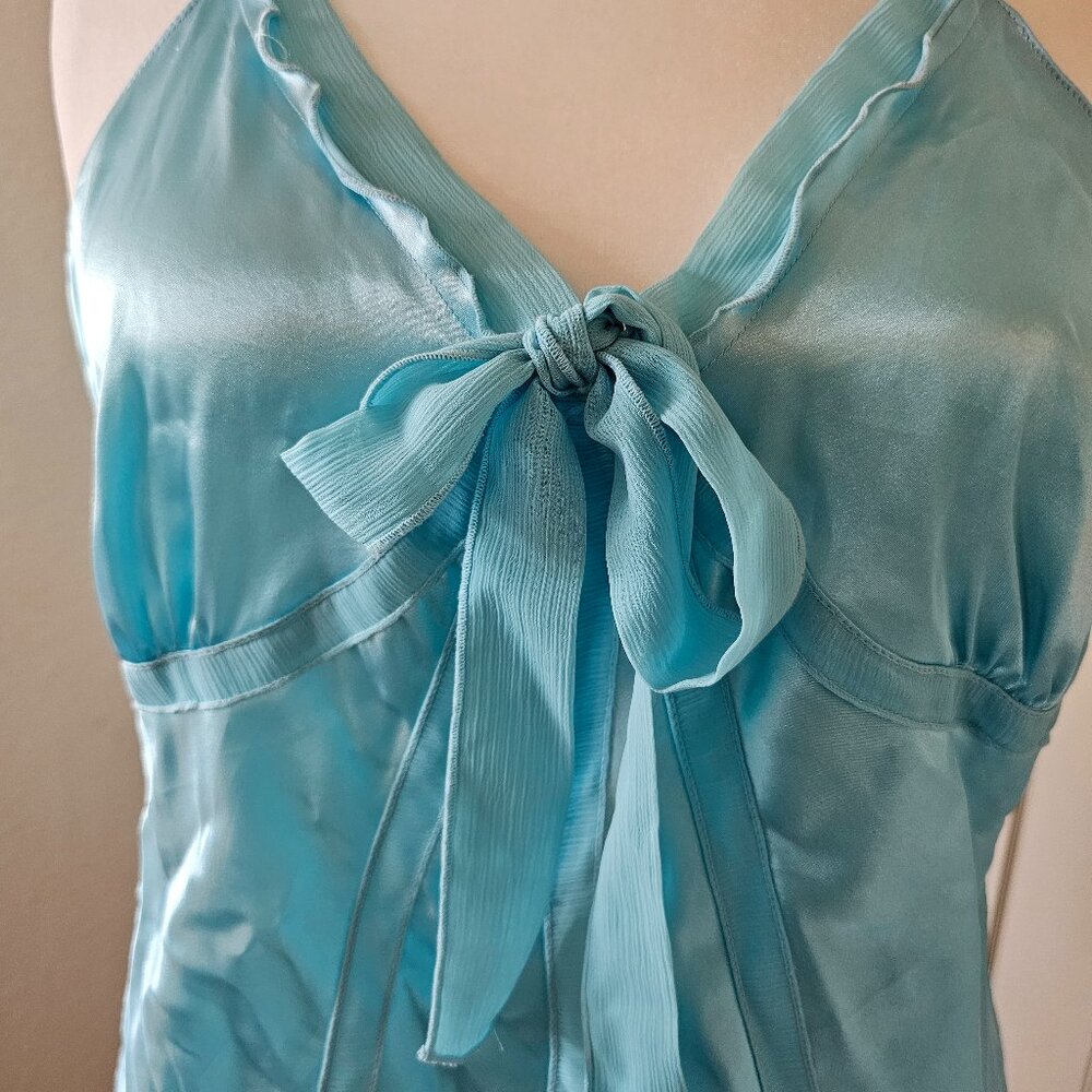 Satin Ruffle Slinky Y2K Tank - Picture 2 of 7